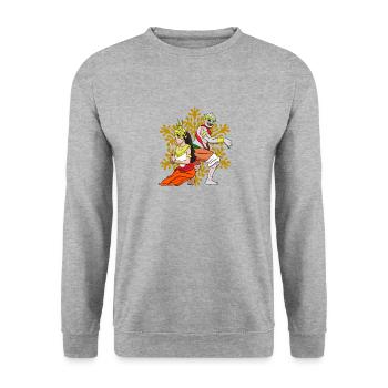 Kambodscha Reamker Tanz Khmer Apsara I Geschenk - Unisex Pullover - Weißgrau meliert - Vorne - Alina (178cm) & Michal (187cm)