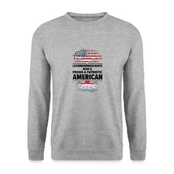 Patriote américain luxembourgeois États-Unis - Sweat-shirt Unisexe - gris chiné - Devant - Alina (178cm) & Michal (187cm)
