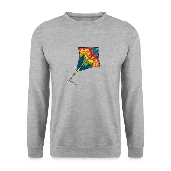 KITE - Unisex Sweatshirt - salt & pepper - Front - Alina (178cm) & Michal (187cm)
