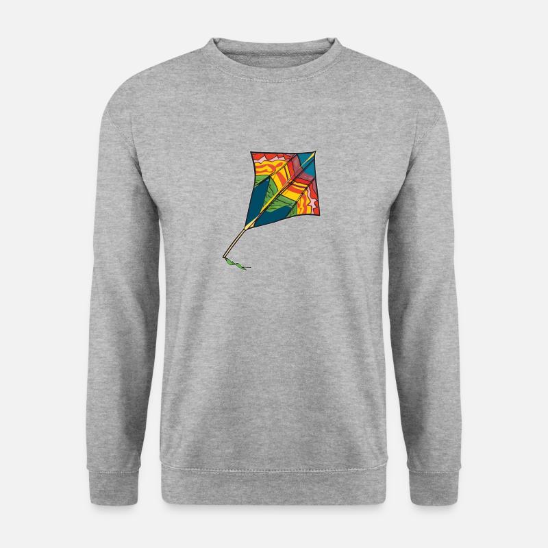 DRACHEN - Unisex Pullover - Weißgrau meliert