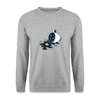 Univers enfoui - Sweat-shirt Unisexe - gris chiné - Devant - Alina (178cm) & Michal (187cm)