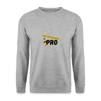 Work From Anywhere Pro - Unisex Sweatshirt - salt & pepper - Front - Alina (178cm) & Michal (187cm)