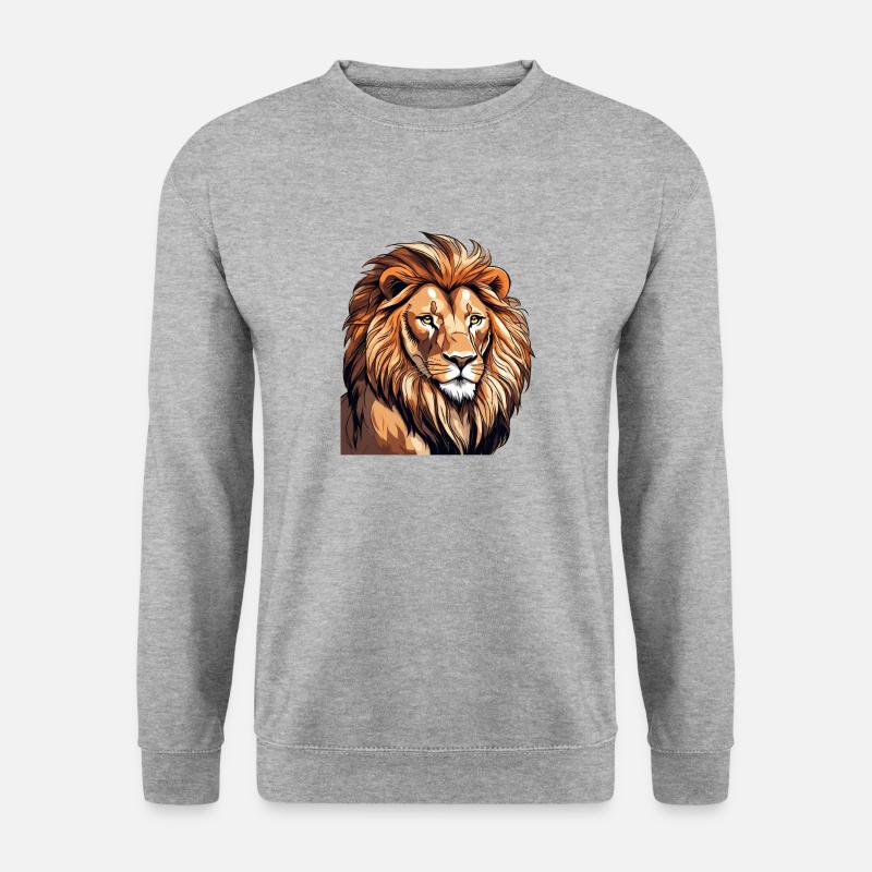 Majestic lion a wonderful creature - Unisex Sweatshirt - salt & pepper
