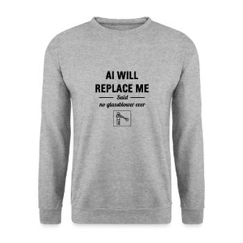 Verrier soufflé Déformation du verre Fabricant de verre Stolzer - Sweat-shirt Unisexe - gris chiné - Devant - Alina (178cm) & Michal (187cm)