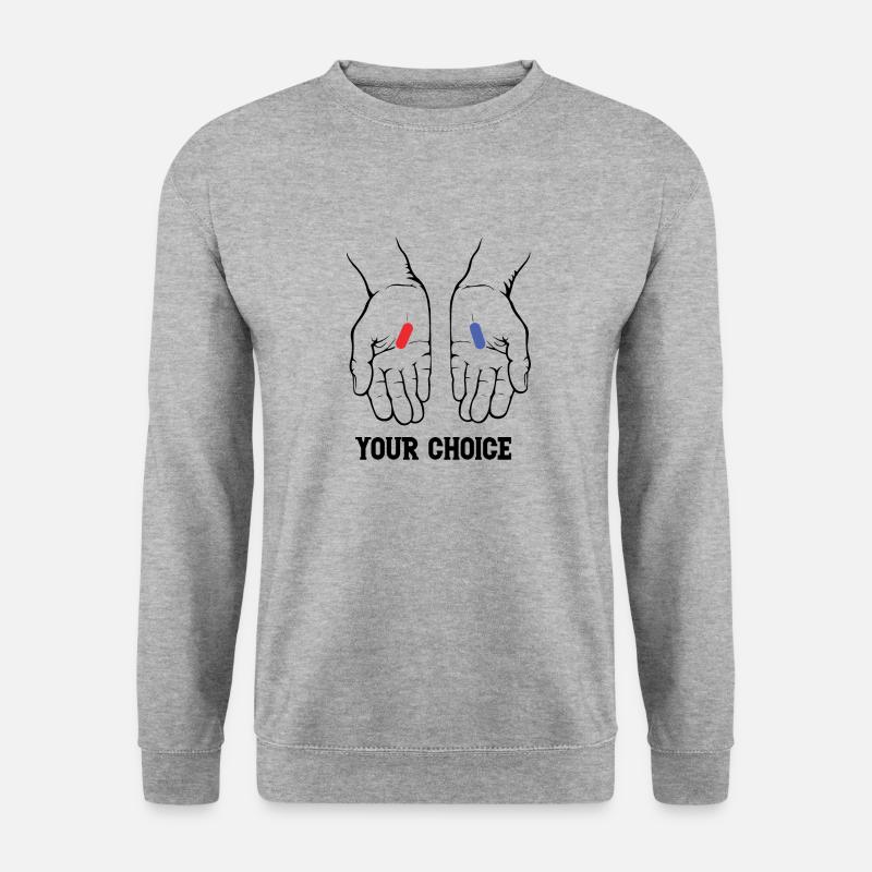 YOUR CHOICE - Unisex Pullover - Weißgrau meliert