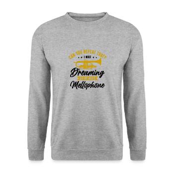 Mellophonist, Musical Instrument Orchestra, - Unisex Sweatshirt - salt & pepper - Front - Alina (178cm) & Michal (187cm)