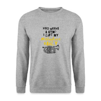 Mellophonist, Musical Instrument Orchestra, - Unisex Sweatshirt - salt & pepper - Front - Alina (178cm) & Michal (187cm)