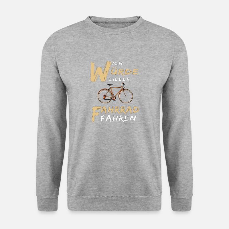 FAHRRAD FAHREN - Unisex Pullover - Weißgrau meliert