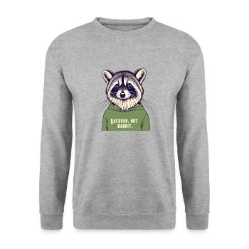 Waschbär Waschbär Bébé raton laveur n’est pas un bandit - Sweat-shirt Unisexe - gris chiné - Devant - Alina (178cm) & Michal (187cm)