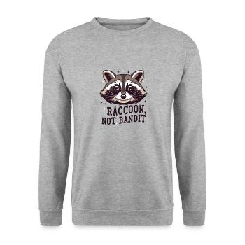 Waschbär Waschbär Bébé raton laveur n’est pas un bandit - Sweat-shirt Unisexe - gris chiné - Devant - Alina (178cm) & Michal (187cm)