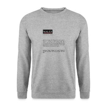 Definition Maler - Unisex Pullover - Weißgrau meliert - Vorne - Alina (178cm) & Michal (187cm)