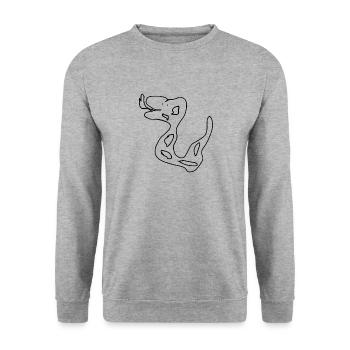 Serpent - Sweat-shirt Unisexe - gris chiné - Devant - Alina (178cm) & Michal (187cm)