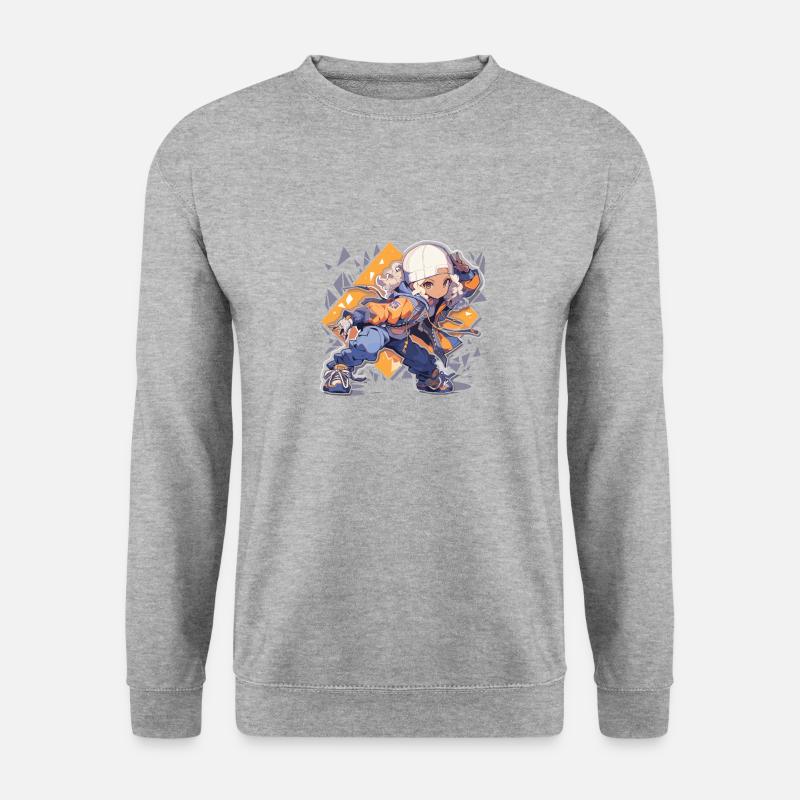 Breakdance Tänzer Breakdance Tanz - Unisex Pullover - Weißgrau meliert