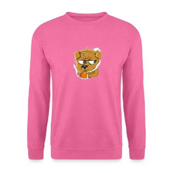 HUND GRIMMIG KAFFEE - Unisex Pullover - Pink - Vorne