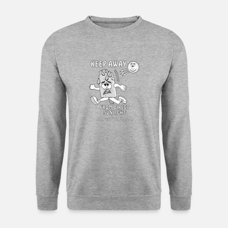 SONNENSCHUTZ EISCREME - Unisex Pullover - Weißgrau meliert