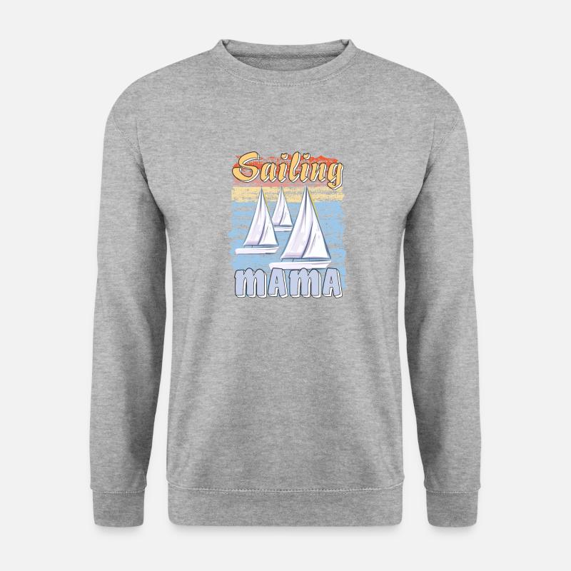 BOOTE SAILING MAMA - Unisex Pullover - Weißgrau meliert