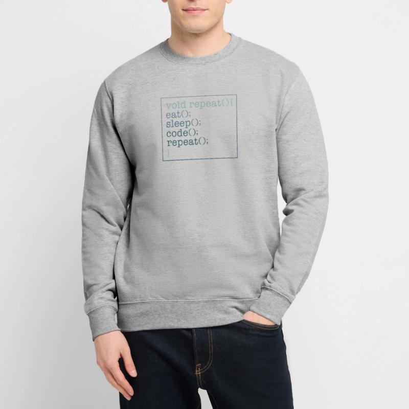 Chemise de programmeur, Void Repeat Eat Sleep Code Sweat-shirt Unisexe