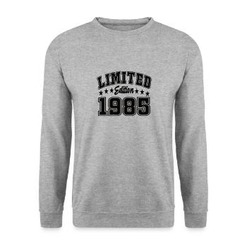 Limited Edition 1985 - Unisex Pullover - Weißgrau meliert - Vorne - Alina (178cm) & Michal (187cm)