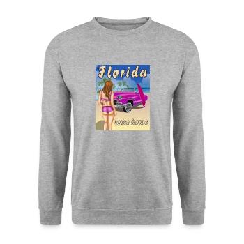 La Floride rentre à la maison - Sweat-shirt Unisexe - gris chiné - Devant - Alina (178cm) & Michal (187cm)