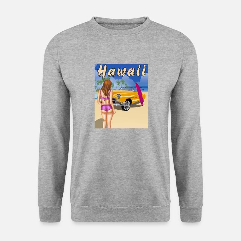 HAWAII - Unisex Pullover - Weißgrau meliert