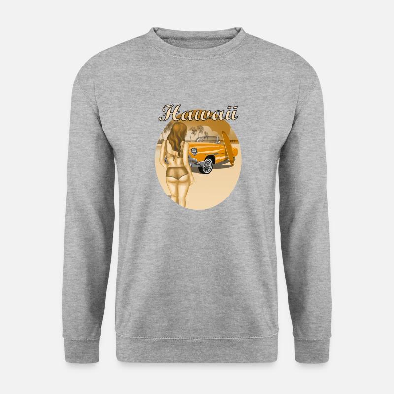 HAWAII - Unisex Pullover - Weißgrau meliert