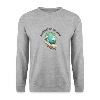 Environmental Protection T-Shirt | Sustainable gift idea - Unisex Sweatshirt - salt & pepper - Front - Alina (178cm) & Michal (187cm)