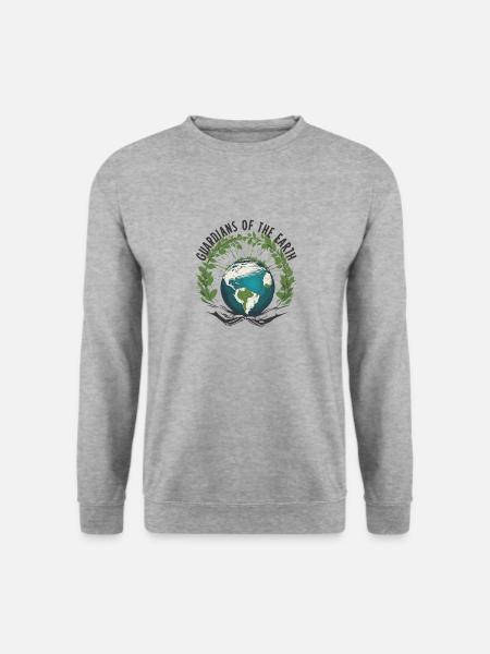 Umweltschutz T-Shirt | Nachhaltige Geschenkidee - Unisex Pullover - Weißgrau meliert