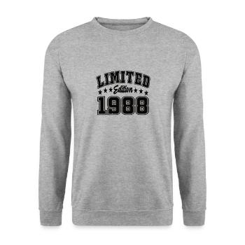 Édition limitée 1988 - Sweat-shirt Unisexe - gris chiné - Devant - Alina (178cm) & Michal (187cm)
