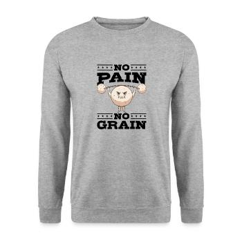 Asian Food Fried Rice Bowl - Unisex Sweatshirt - salt & pepper - Front - Alina (178cm) & Michal (187cm)