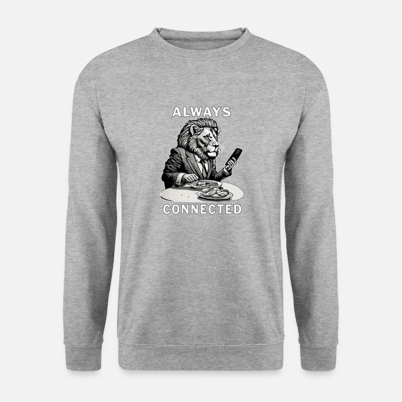 LEOWE SMARTPHONE ALWAYS CONNECTED - Unisex Sweatshirt - salt & pepper