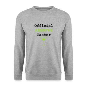 Offizielle Absinth-Verkostung - Unisex Pullover - Weißgrau meliert - Vorne - Alina (178cm) & Michal (187cm)