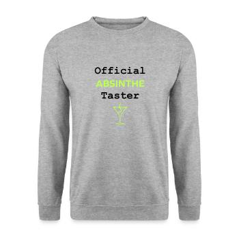 Offizielle Absinth-Verkostung - Unisex Pullover - Weißgrau meliert - Vorne - Alina (178cm) & Michal (187cm)