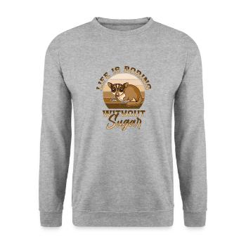 Australia Marsupial Wildlife Animal Lover Sugar - Unisex Sweatshirt - salt & pepper - Front - Alina (178cm) & Michal (187cm)