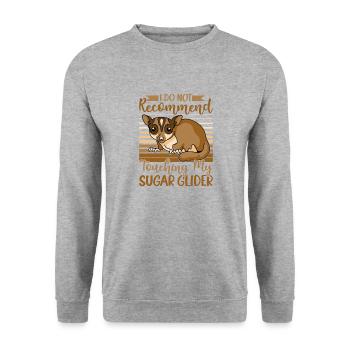 Australia Marsupial Wildlife Animal Lover Sugar - Unisex Sweatshirt - salt & pepper - Front - Alina (178cm) & Michal (187cm)