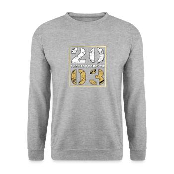 THE BEST FOREVER 2003 - Unisex Pullover - Weißgrau meliert - Vorne - Alina (178cm) & Michal (187cm)