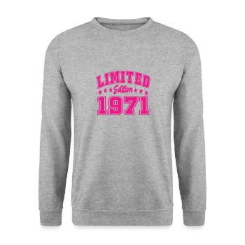 Édition limitée 1971 - Sweat-shirt Unisexe - gris chiné - Devant - Alina (178cm) & Michal (187cm)