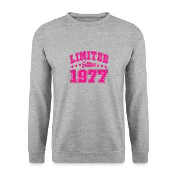Limited Edition 1977 - Unisex Sweatshirt - salt & pepper - Front - Alina (178cm) & Michal (187cm)
