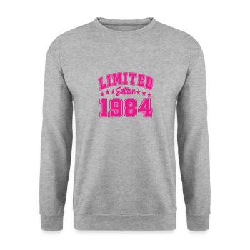 Limited Edition 1984 - Unisex Sweatshirt - salt & pepper - Front - Alina (178cm) & Michal (187cm)