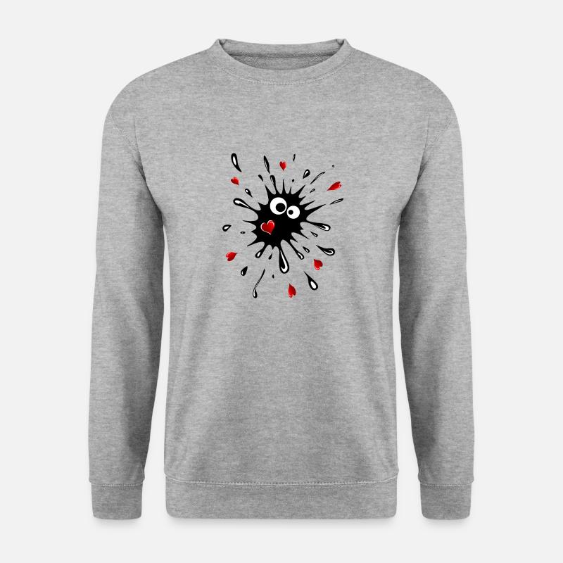 Blobs with hearts - Unisex Sweatshirt - salt & pepper