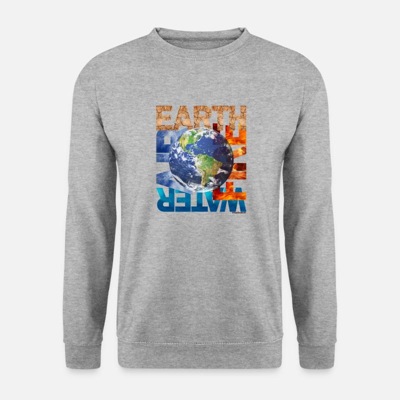 OnlyOneEarth - Unisex Pullover - Weißgrau meliert
