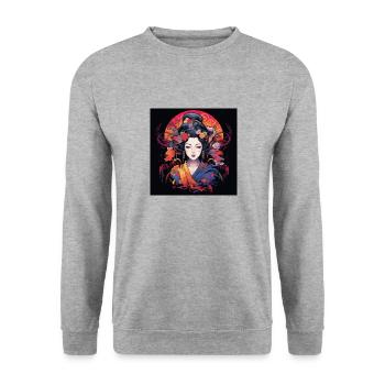Boho Bliss Exquisite Bohemian Style T-Shirt - Unisex Sweatshirt - salt & pepper - Front - Alina (178cm) & Michal (187cm)