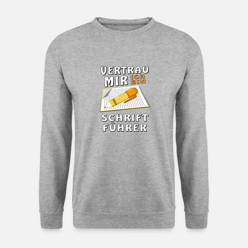 SCHRIFTFÜHRER - Unisex Pullover - Weißgrau meliert