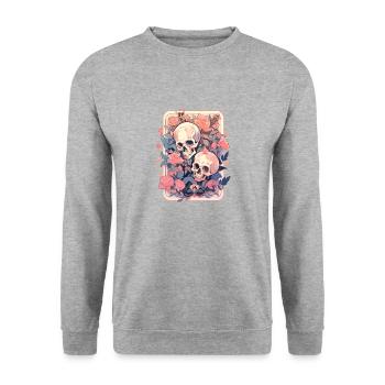 Poker Joueur de poker Jeu de cartes de casino - Sweat-shirt Unisexe - gris chiné - Devant - Alina (178cm) & Michal (187cm)