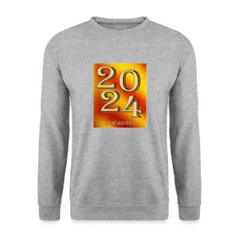 2024 ES WIRD GUT - Unisex Pullover - Weißgrau meliert - Vorne - Alina (178cm) & Michal (187cm)