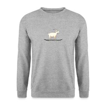 KEEN ON SKATEBOARDING - Unisex Sweatshirt - salt & pepper - Front - Alina (178cm) & Michal (187cm)