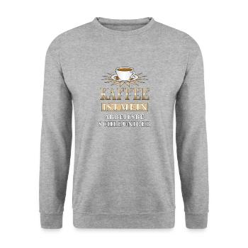 KAFFEE - Unisex Pullover - Weißgrau meliert - Vorne - Alina (178cm) & Michal (187cm)