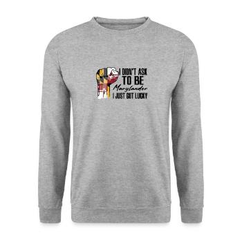 Marylander American US Patriot USA Grown Maryland - Unisex Sweatshirt - salt & pepper - Front - Alina (178cm) & Michal (187cm)