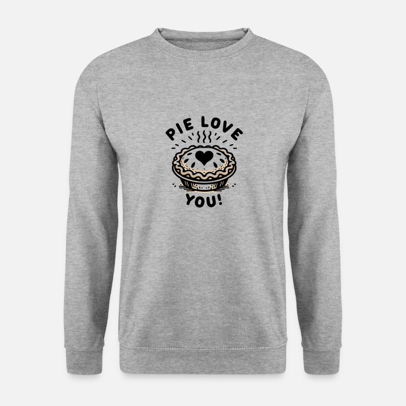 Pie liebt dich! - Unisex Pullover - Weißgrau meliert