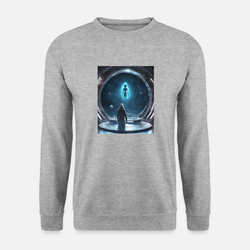 Astronomie - Unisex Pullover - Weißgrau meliert