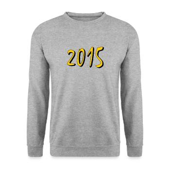 BIRTHDAY YEAR 2015 - Unisex Sweatshirt - salt & pepper - Front - Alina (178cm) & Michal (187cm)